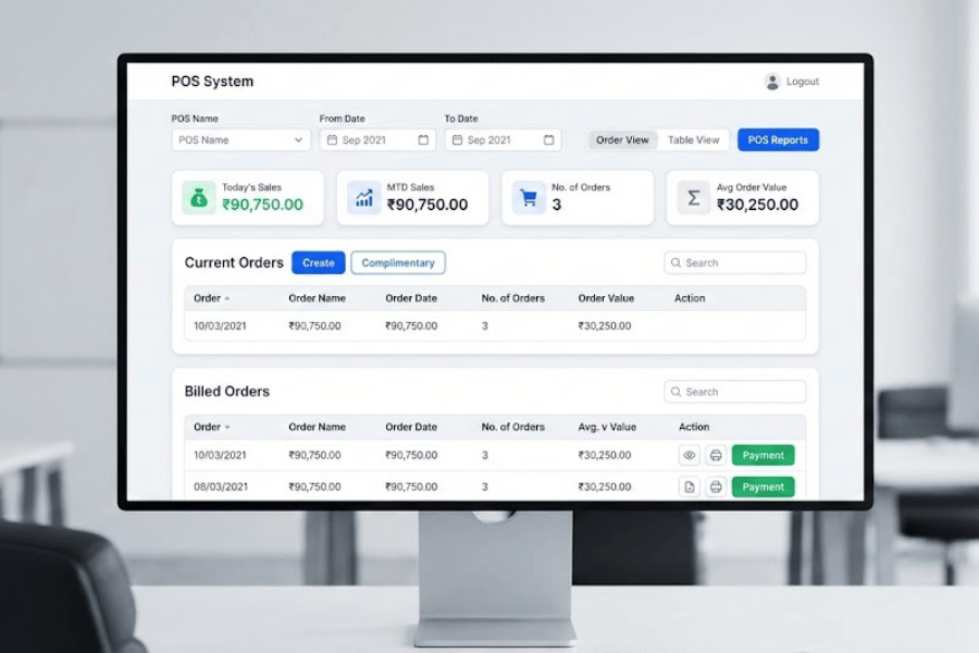 Onsello POS System Dashboard